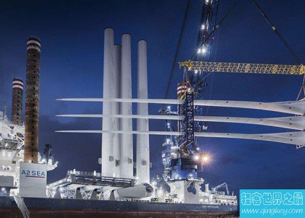世界上最大的风力发电机，转子直径达到了220米