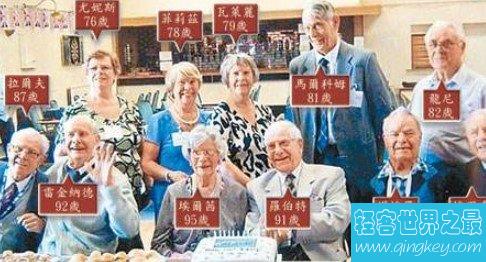 世界上最老的家庭，一家12名成员岁数总和1020
