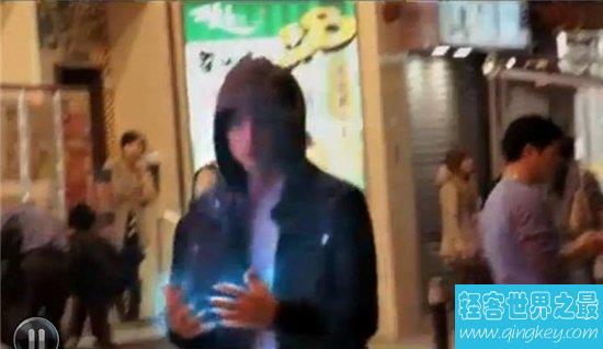 香港蓝光人揭秘，视频只是折射蓝光并非真的