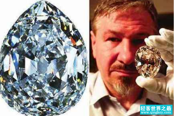 世界上最大的切割钻石:原石重3106克拉(切割成105颗钻)
