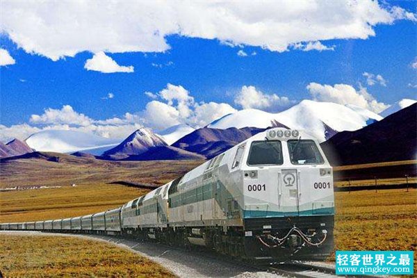 世界上最长的高原铁路 位于中国的青藏铁路（1142米长）