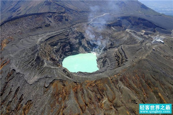 世界上最大的火山口 日本阿苏山火山口（喷发剧烈）