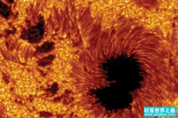 太阳黑子是黑色的吗：不是(太阳光球表面比较暗的地方)